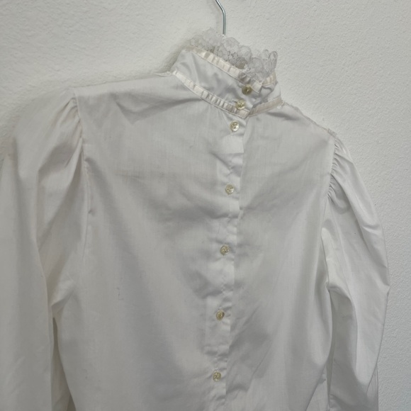 True Vintage White Lace Victorian Edwardian Top - Picture 4 of 5